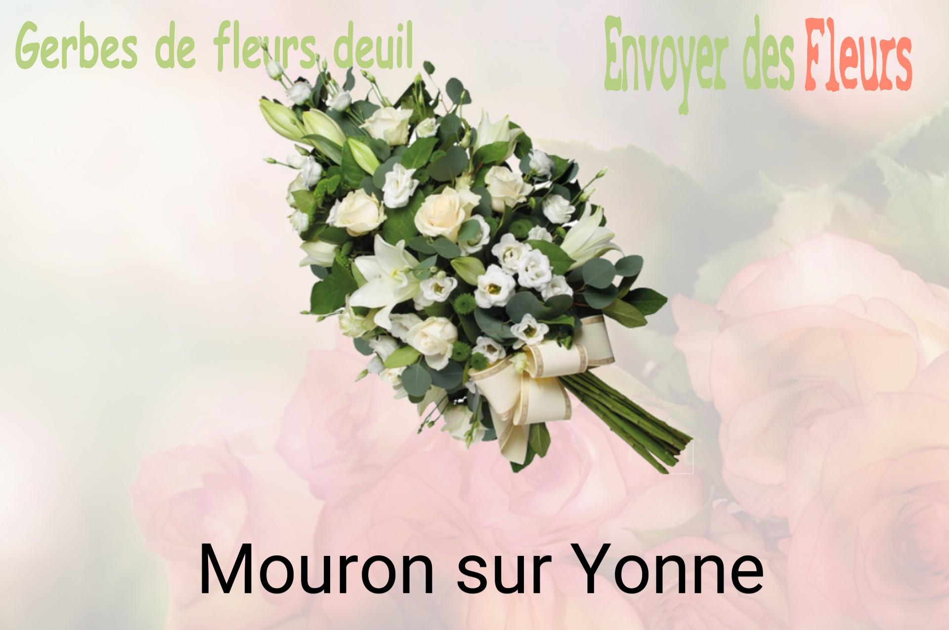Gerbe de fleurs de deuil livrée à Mouron-sur-Yonne